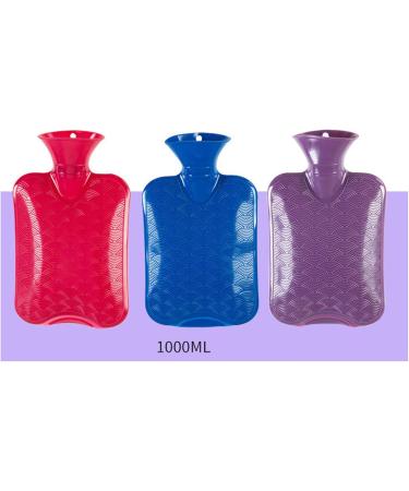 Elonglin Hot Water Bottle with Velvet Cover - 1000ML Explosion-proof PVC Eco-Friendly 25.5CM x 15.5CM - Perfect for Comfort & Warmth - Buy Online on GoSupps.com