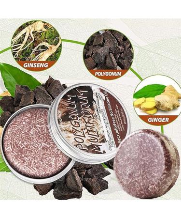  HADAVAKA Hair Darkening Shampoo Bar Grey Reverse Shampoo Bar Grey Hair Darkening Shampoo Man Grey Coverage Bar Shampoo Multiflorum for Hair Repair Black Soap For Men And Woman Grey Hair (1 piece) - Buy Online on GoSupps.com