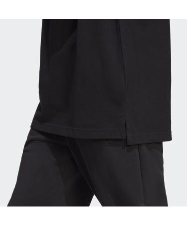 Buy Adidas Male Adult Essentials Piqu Polo Shirt - Black Short Sleeve Size L | International Shipping Available - Buy Online on GoSupps.com