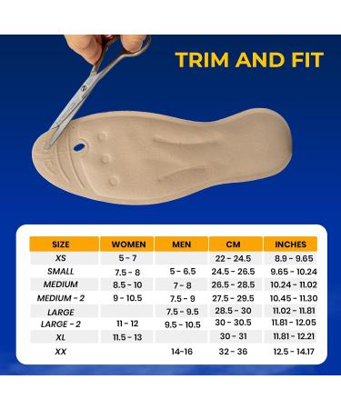 Happy Feet Orthotic Insoles for Plantar Fasciitis & Flat Feet | Gel Inserts for Men & Women | High Arch Support | M2 Size (Men 7.5-9 Women 9-10.5) - Black - Buy Online on GoSupps.com