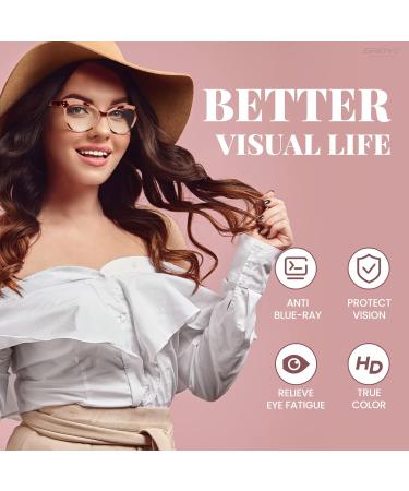 Gaoye 4 Pack Cat Eye Reading Glasses for Women & Men - Stylish Blue Light Blocking Magnifying Readers (2.00x Anti-Glare UV Protection - Buy Online on GoSupps.com