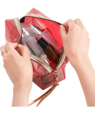 Lyellfe 8-Piece Waterproof Cosmetic Bags Set | Glitter Travel & Medical Bags for Women | Portable 20cm x 11.5 x 7.5cm - Buy Online on GoSupps.com