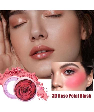  Dgayaeic 3D rose petal blush lightweight powder texture 10 ml matte rose petal makeup blush powder makeup blush buildable color contour and highlight - Buy Online on GoSupps.com