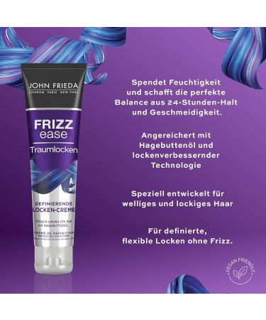 John Frieda Defining Curls Cream - Frizz Ease Dream Coloring Series - 150ml Rosehip Oil Flexible Defined Curls International Shipping - Buy Online on GoSupps.com