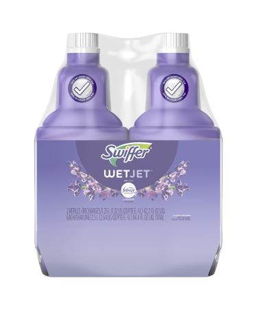 Swiffer WetJet Multi-Purpose Floor Cleaner Solution with Febreze Refill, Lavender Vanilla and Comfort Scent, 1.25 Liter (Pack of 2)