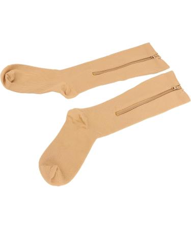 Zerodis Women's Compression Stockings with Zipper - 15-20 mmHg Support for Varicose Veins (XXL) | Promotes Blood Circulation - Buy Online on GoSupps.com