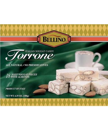 Bellino Soft Torrone 6.35 oz (180g) 18 pieces Almond 6.35 Ounce (Pack of 1) - Buy Online on GoSupps.com
