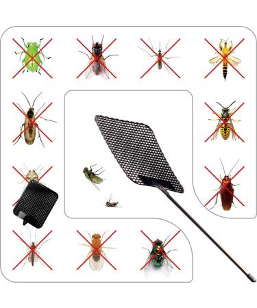 Pack Fly Swatter Extendable | Black & Blue Fly Repellent - Effective Against Flies Mosquitoes & Insects | Shop Internationally - Buy Online on GoSupps.com
