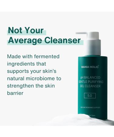 MANIA HOLIC pH Balanced Hydrating Facial Gel Cleanser for Dry and Sensitive Skin pH Balance 5.0 Purifying Pore Care Oil Control Korean Skincare 6.76 fl oz - Buy Online on GoSupps.com