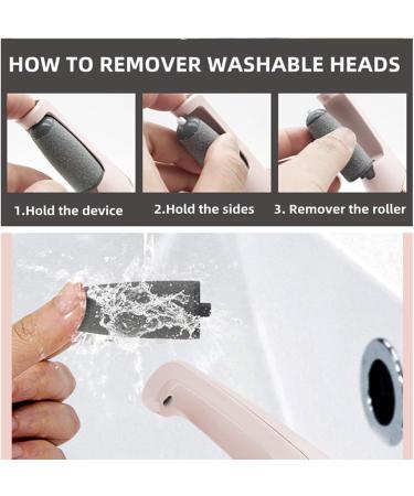 Yagosodee Electric Foot File USB Rechargeable Feet Callus Remover Foot File Hard Skin Remover Waterproof Feet Hard Skin with 2 Heads 2 Speeds for Dead Skin&Cracked Heel Pink - Buy Online on GoSupps.com