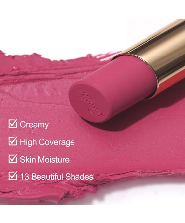 Oulac Rose Pink Creamy Matte Lipstick | Soft Satin Finish, Moisturizing Formula | Enriched with Rose Oil | Vegan & Cruelty-Free | 3.6g (Y07) Secret Life - Buy Online on GoSupps.com