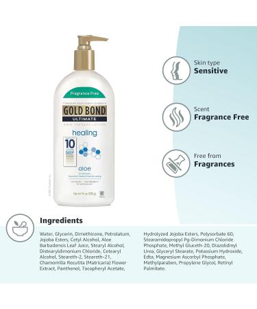 Gold Bond Healing Skin Therapy Lotion with Aloe 14 oz - Fragrance Free, Non-Greasy, Hypoallergenic - Buy Online on GoSupps.com