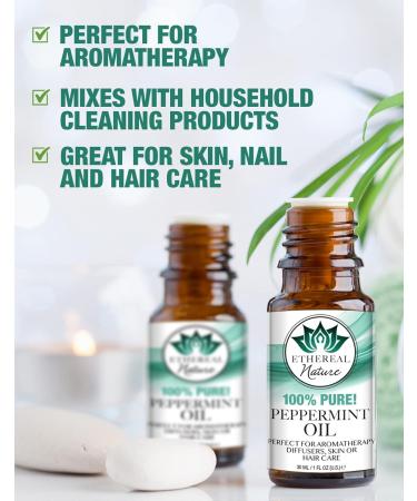 Ethereal Nature 100% Pure Peppermint Essential Oil - 1.01 Fl Oz | International Shipping - Buy Online on GoSupps.com