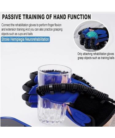 Upgraded Rehabilitation Robot Gloves Two Hands Can Exercise At The Same Time for Arthritis Stroke Hemiplegia Cerebral Palsy Hand Paralysis Patients Physiotherapy Device(Size:M Color:blue) Medium blue - Buy Online on GoSupps.com