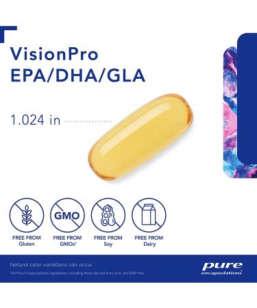 Pure Encapsulations VisionPro EPA/DHA/GLA Softgel Capsules - 90 Count | Supports Tear Production & Retention for Moisturized Eyes | Pack of 1 - Buy Online on GoSupps.com