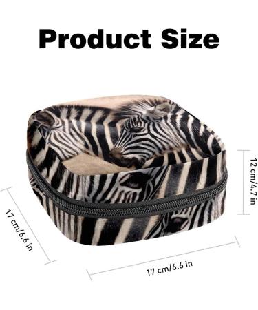 Zebra Print Sanitary Napkin Storage Bag | Menstrual Cup Pouch for Girls & Women | Feminine Period Pads Holder | Multicoloured - Buy Online on GoSupps.com
