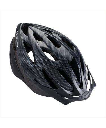 Schwinn Thrasher Adult Lightweight Bike Helmet, Dial Fit Adjustment, LED and Non-Lighted Options, Suggested Fit 58-62 Cm Black Non-Lighted Helmet