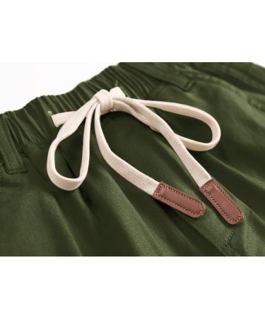 Buy YOUNGSOUL Boys Cargo Pants - Stretch Jogging & Leisure Pants Elastic Waist Army Green (164-170) - International Shipping Available - Buy Online on GoSupps.com