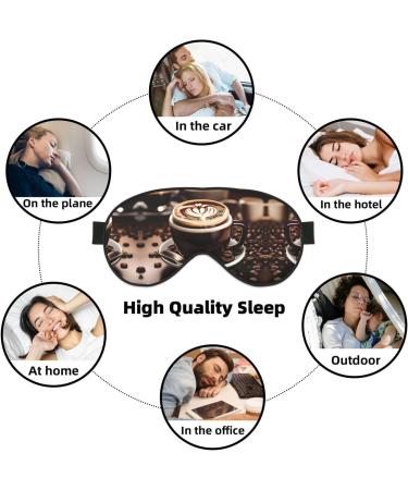 SSIMOO Hot Coffee Eye Mask - Double-Sided Coffee Bean Print Soft & Light Blocking for Better Sleep - Buy Online on GoSupps.com