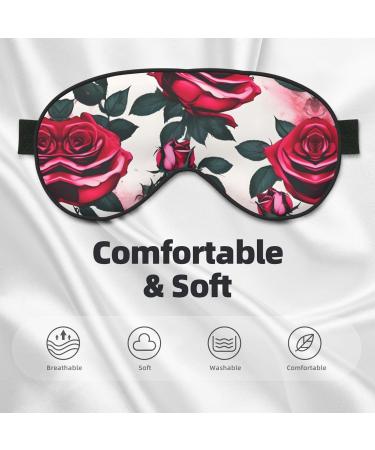 Blossoming Rose Double-Sided Eye Mask | Soft Light Blocking Sleep Mask for Better Sleep Quality - International Shipping Available - Buy Online on GoSupps.com
