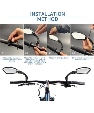 HD Bicycle Rearview Mirror - Adjustable 360 Left Handlebar Mirror for e-Bikes Foldable Bikes & E-Scooters - Shop Internationally - Buy Online on GoSupps.com