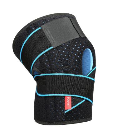TOVIKI Knee Support Adjustable Open-Patella Neoprene Compression Knee Braces for Arthritis Joint Pain Injury Meniscus Pain Relief Rehabilitation Running Workout Weight Lifting Knee Brace for Men Woman