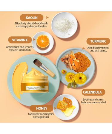 Kurkuma Vitamin C Tone Mask | Deep Cleansing Face Mask for Acne Blackheads & Dark Spots | Refines Pores & Evens Skin Tone - Buy Online on GoSupps.com