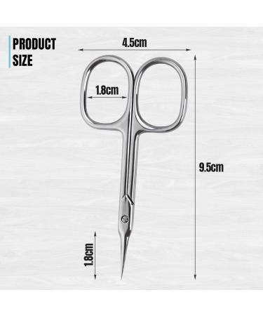 Nail Scissors Cuticle Scissors 1 Piece Stainless Steel Nail Scissors Fingernail Scissors with Curved Tip Curved Nail Scissors Suitable for Nails L 9.6 cm - Buy Online on GoSupps.com