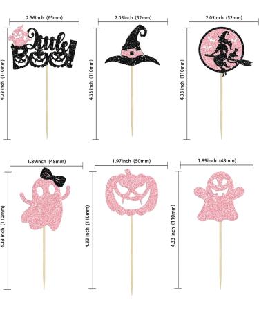 Gyufise 24Pcs Halloween Cupcake Toppers Pink Glitter Ghost Little Boo Cupcake Toppers Halloween Baby Shower Cupcake Toppers Food Picks for Pink Girl Halloween Birthday Baby Shower Party Supplies Style 14 - Buy Online on GoSupps.com