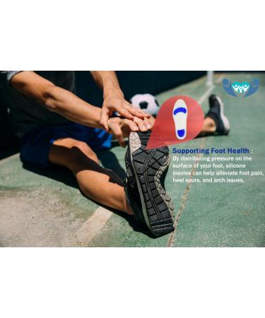Silicone Insoles for Foot Comfort & Support | Orthopedic Pain Relief | Custom Fit for Walking Running Fitness | S M L XL Available - Buy Online on GoSupps.com