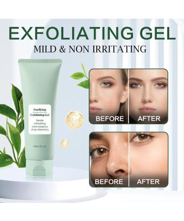 Purifying Exfoliating Gel Face and Body Exfoliating Scrub Gel Facial Exfoliator Cleanser Deep Cleansing Moisturizing Facial Exfoliator Soft Scrub Gel for Women for All Skin Types (1PC 60 ml) - Buy Online on GoSupps.com