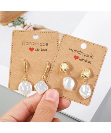 Femtindo 150 Pack Brown Earring Display Cards with Bag - DIY Jewelry Packaging for Studs - 5x6.5cm Size - Earrings Holder for Selling - 1 Count (Pack of 150) - Buy Online on GoSupps.com