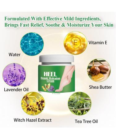 TBeautfave Cracked Heel Repair Cream Intensive Moisturiser Foot Cream for Calluses and Hard Skin Nourishing Rough and Cracked Heels Foot Moisturiser for Women & Men - Buy Online on GoSupps.com