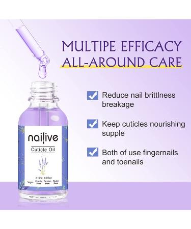 Nailive Jojoba Cuticle Oil with Lavender Extract & Vitamin E - 0.5oz | For Dry & Cracked Cuticles, Moisturizing & Soothing Formula - Buy Online on GoSupps.com