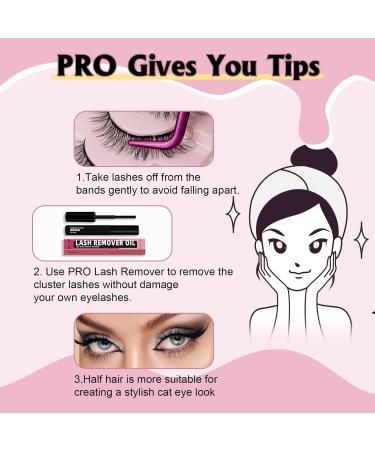 Lash Clusters - 10 Pairs Cat Eye Russian Fluffy Wispy Lashes | DIY Volume Lash Extensions - Soft & Easy to Wear - Buy Online on GoSupps.com