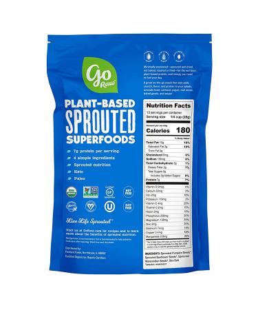 Go Raw Organic Sprouted Mixed Seeds with Sea Salt - 13 oz | Healthy Snack - Buy Online on GoSupps.com