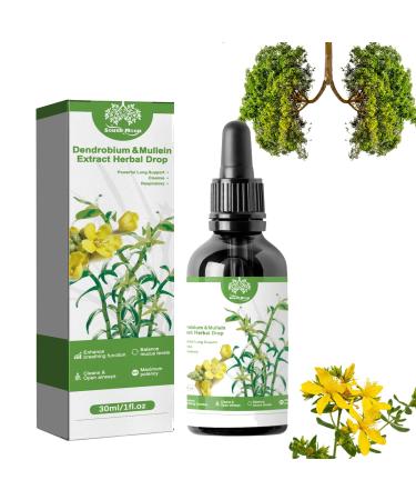 Mullein Leaf Extract For Lungs Clearbreath Dendrobium & Mullein Extract Mullein Drops Lung Cleanse Powerful Lung Support Cleanse Respiratory Herbal Body Care Essence Clear Breath Dendrobium(30ml) - Buy Online on GoSupps.com