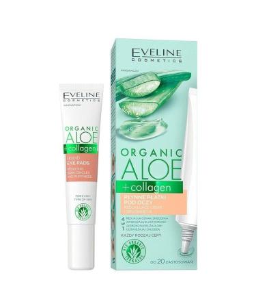 EVELINE COSMETICS Organic aloe + collagen eye pads against eye rings 20 ml Small white
