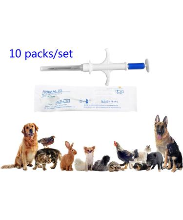 10 Pack 1.4mm Microchips for Dogs and Cats - FDX-B ISO 11784/11785 Implant Kit with Syringe for Veterinary Management - Blue - Buy Online on GoSupps.com