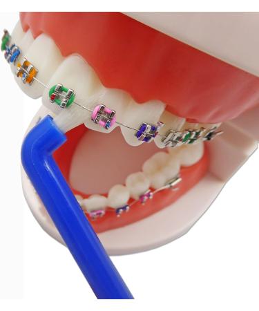2 x Slim InterSpace Blue Toothbrushes for Orthodontic Braces & Bridges - Buy Online on GoSupps.com