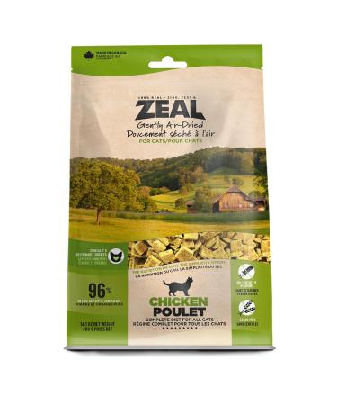 ZEAL Air-Dried Cat Food All Natural Dry Cat Food Nutritionally Balanced High Protein Organic Cat Food for All Life Stages Chicken-14.1 OZ