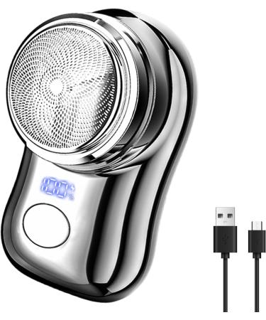 Mini Shave Travel Shaver Mens Electric Razor for Men Portable Electric Shaver Mini Shaver Rechargeable Shaver Mens Portable with Power Indicator for Travel Office Silver - Buy Online on GoSupps.com