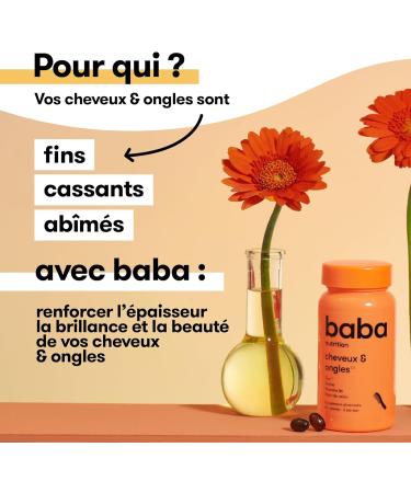 Baba Nutrition Hair & Nail Growth Supplement | Hair Care | Zinc Biotin Vitamin B6 Grape Seed Oil | 60 Capsules - Buy Online on GoSupps.com