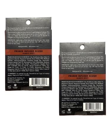 e.l.f. Primer-Infused Blush Always Spicy 83094 - Pack of 2 | Vibrant Cheek Color Set - Buy Online on GoSupps.com