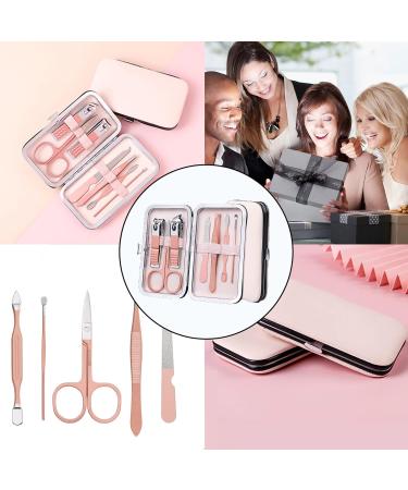 Jaimela 7-in-1 Nail Clippers Set | Pink Manicure Pedicure Kit | Nail Care Tools for Home & Travel - Buy Online on GoSupps.com
