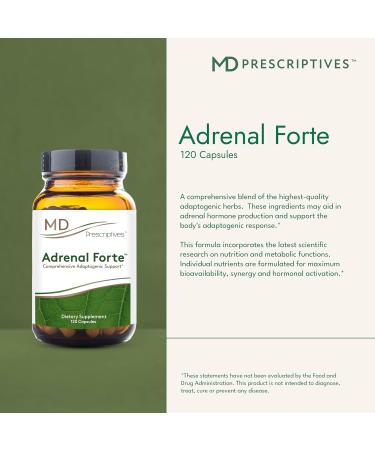 MD Prescriptives - Adrenal Forte - Adrenal Support Supplement* with Ashwagandha & Rhodiola - 120 Capsules - Buy Online on GoSupps.com