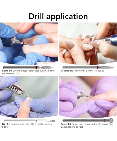 Grehge Nail Drill Bits Sanding Bands for Nail Drill Nail Sanding Bands with Cuticle Bit for Nail Drill Set Remove Acrylic Nails Gel and Cuticle Dead Skin Cleaner Tool for Manicures and Pedicures - Buy Online on GoSupps.com
