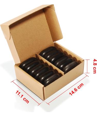 Master Massage Medium Ovular Basalt Hot Stone Massage Stones | 6.4cm x 4.6cm x 1.8cm | Premium Quality - International Shipping - Buy Online on GoSupps.com