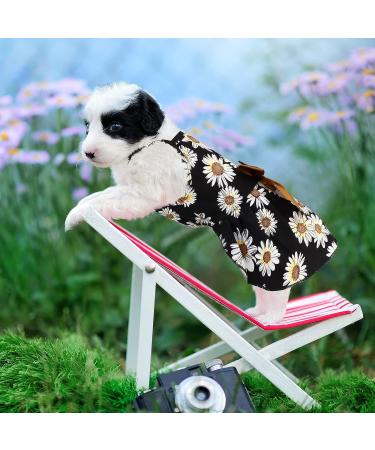 Pet Princess Dress Set - 6pc Dog Bowknot Floral Sundress with Lovely Bow for Small Pets - Medium Size Cute Puppy Summer Dress - Buy Online on GoSupps.com
