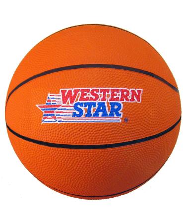 Western Star Popular Team Colors Rubber Basketball Official Size 7 29.5" - 5 Colors - Youth & Adult Basketball - Classic Orange